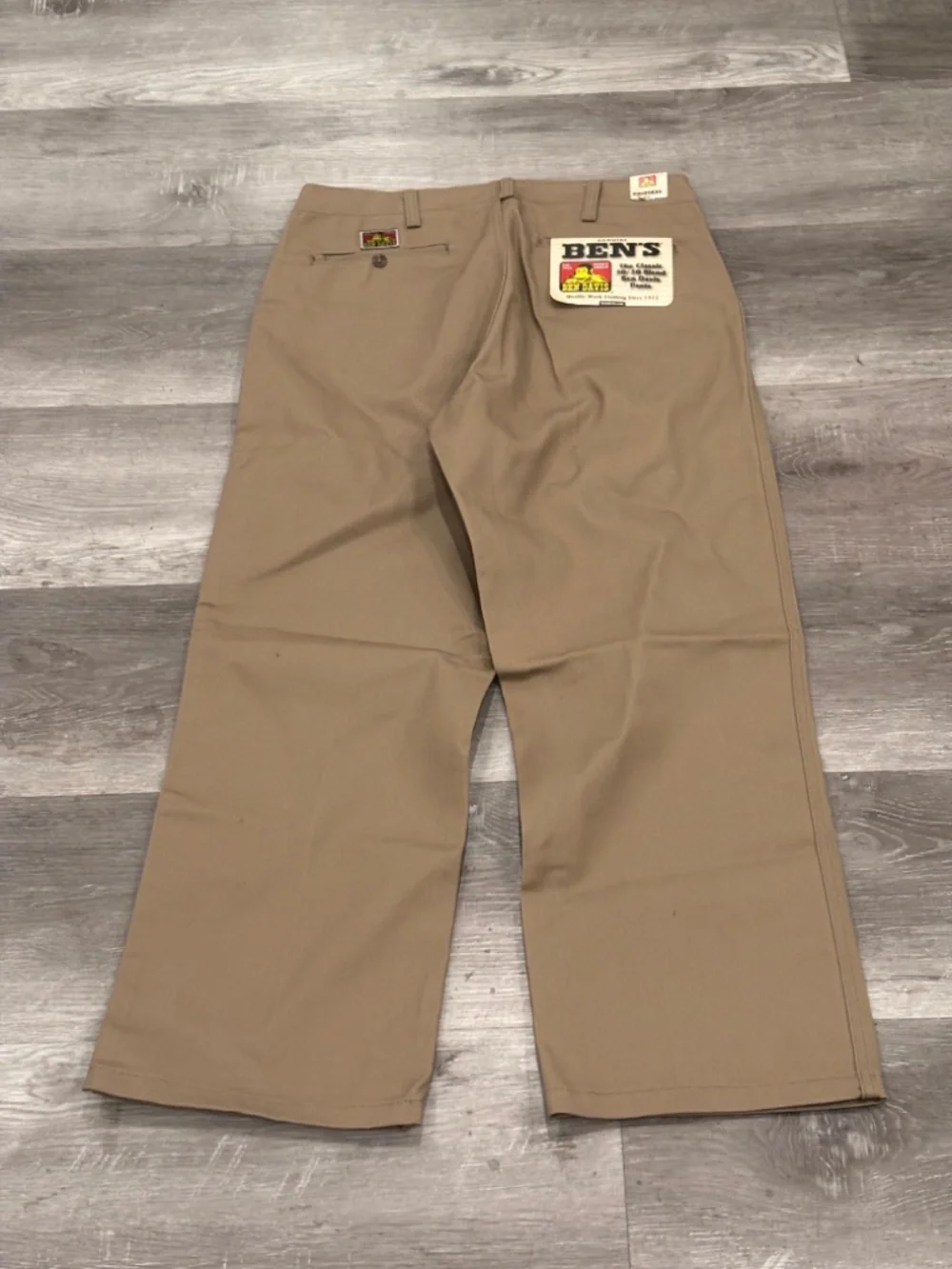 Ben Davis Genuine Ben's Workwear Pants Canvas Khaki Gorilla Mens 34X30 NWT